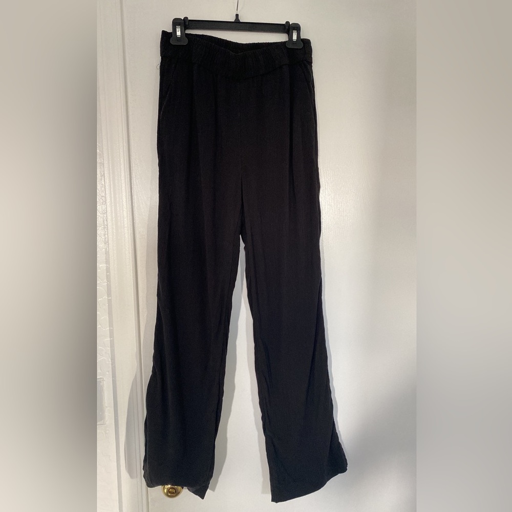 Black linen pants